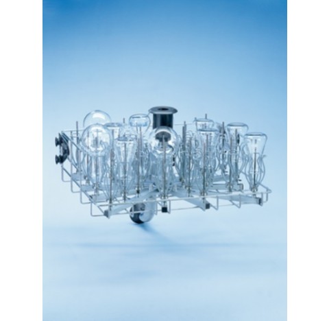 Panier superieur a injection, 34 gicleurs et supports tulipes avec sechage pour verrerie a col etran