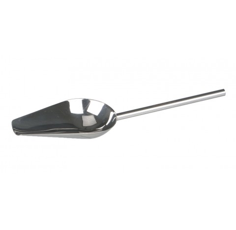 Weighing scoop widht 75 mm , length 160 mm , total length 290 mm ,handle diameter 8 mm ,conical shap