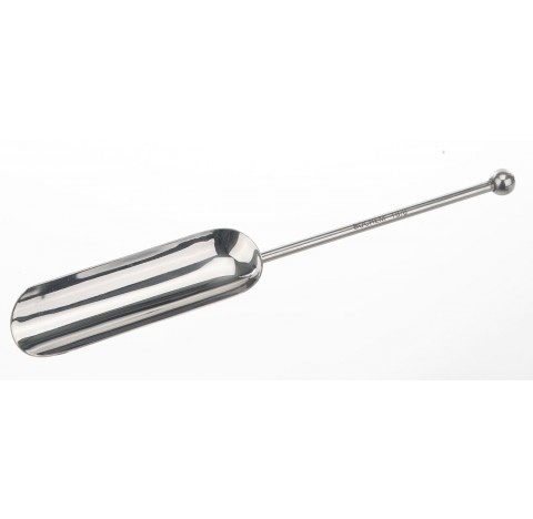 Weighing scoop with knob width 31 mm length 120 mm , total length 250 mm , handle diameter 5 mm ,sta