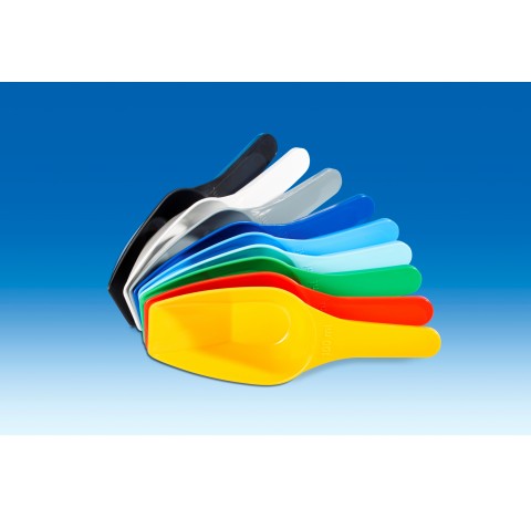 Pelle de couleur polypropylene de 250ml, bleu longueur 260mm