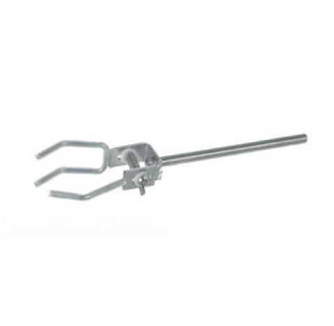 Retort clamp special 3 prongs clamping 0 to 80 mm , diameter x length of rod : 12 x 190 mm ,Stainles