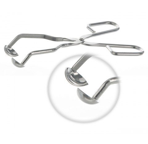 Tong for assays tip length 120 mm , total length 220 mm ,stainless steel e-poli ,