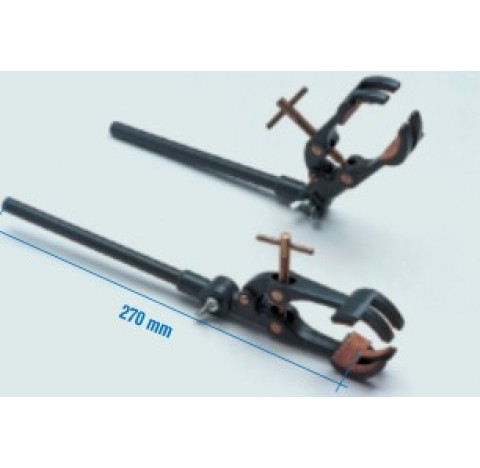 Pince universelle giromax avec rotule metallique et machoires garnies d'une protection liege, pour d