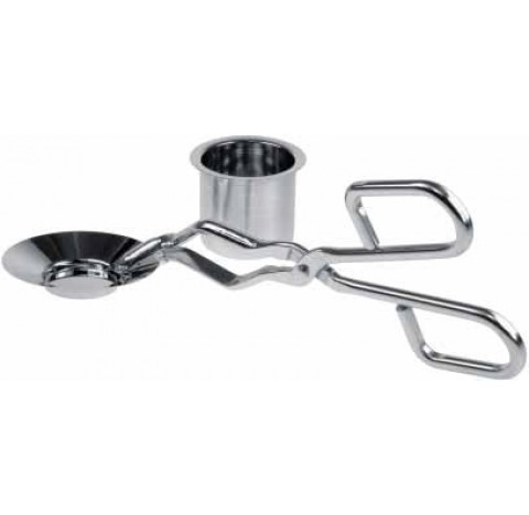 Pince a creuset en acier nickel -chrome longueur total 250 mm poids par paire 10-12gr avec embouts m