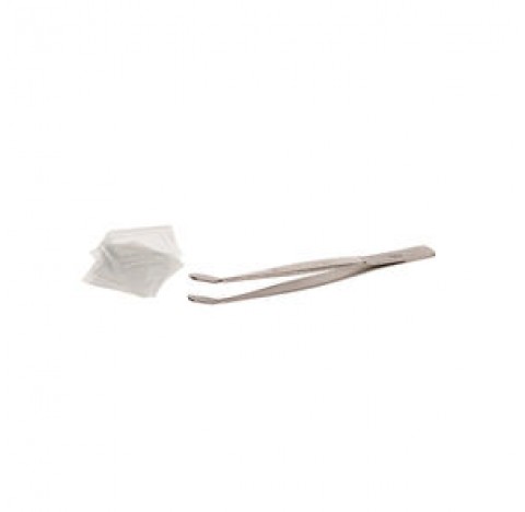 Coverglas forceps length 105 mm ,stainless steel and PTFE with two supporting devices for 26,9 mm tu