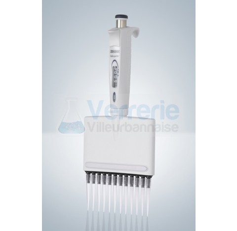 Pipette 12 canaux vol. 0,5 - 10 UL Labopette variable autoclavable ,precision 2,4 pour cent ,repetab