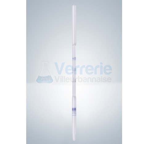 Pipette DEMETER reperes : 1,0/1,1 ml long. 250mm Graduation bleue, ajustage sur EX, DIN 12 838 et 12