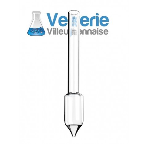 Pipette sur mesure diametre 36 mm longueur 250 mm et diametre 24 mm, diamètre interne de pointe 3 mm