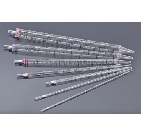 Pipette serologiques Premium Line 10 ml longueur 303 mm en polystyrene transparent, gradues, non ste