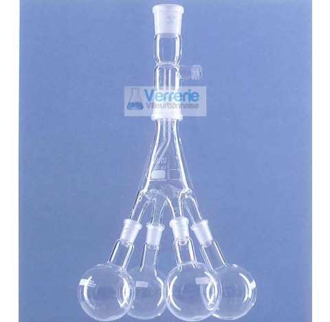 Receiver adapter according Bredt  100ml sockets 29/32 and 19/26 compound: to bench adapter, to recei