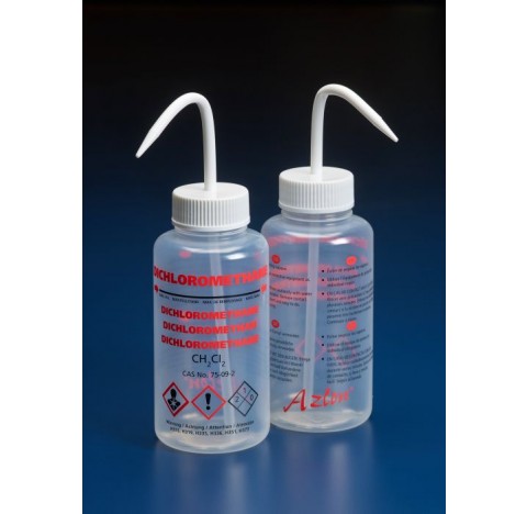 Pissettes Methyl Ethyl Cetone (2-Butanone, 500ml, PP, col large, bouchon vert, sans systeme anti-gou