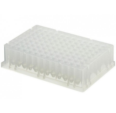 Plaques de stockage a puits profonds, 96 puits, 0,8 ml, en polypropylene naturel, paquet de 50 plaqu