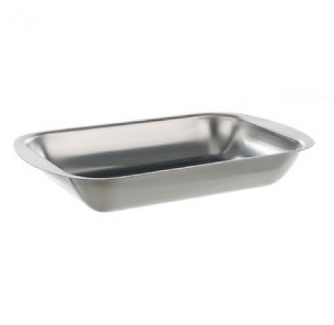 Evaporating dish with rim dimensions LxWxH : 310x200x45 mm ,Stainless steel