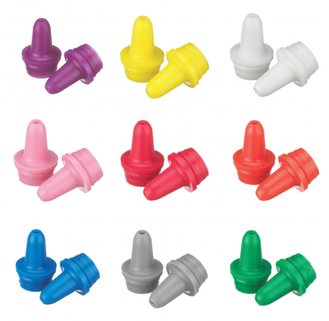 Pointe compte-gouttes en polyethylene rose pour bouchon visse 13-425 et flacon compte-gouttes de 6 m