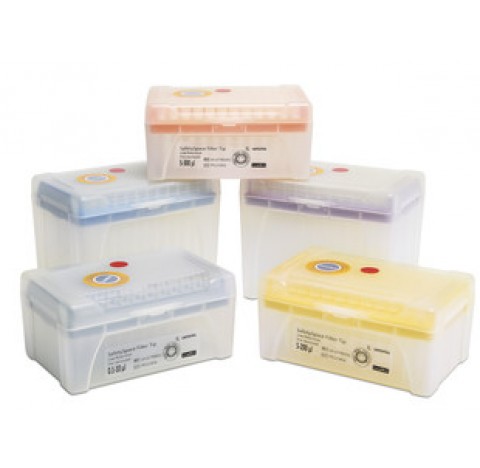 Pointes Safetyspace a filtre, Low Retention, 50-1200 ul, sterilise et exempt de Dnase ,de Rnase et d
