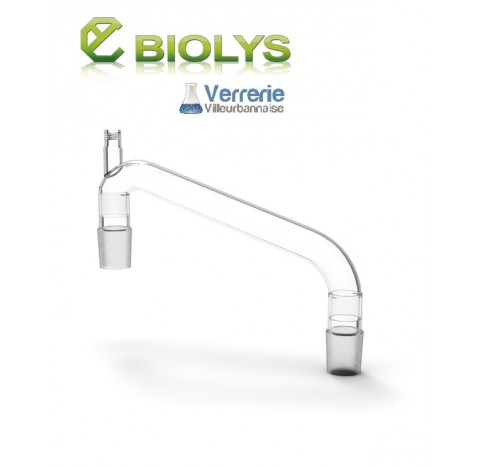 Pont de distillation 2x 29/32 male longueur 200 mm avec prise thermométrique