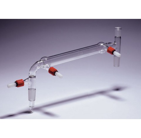 Pont de distillation longueur utile 200 mm rodages male 19/26 , rodage femelle 14/23 avec refrigeran