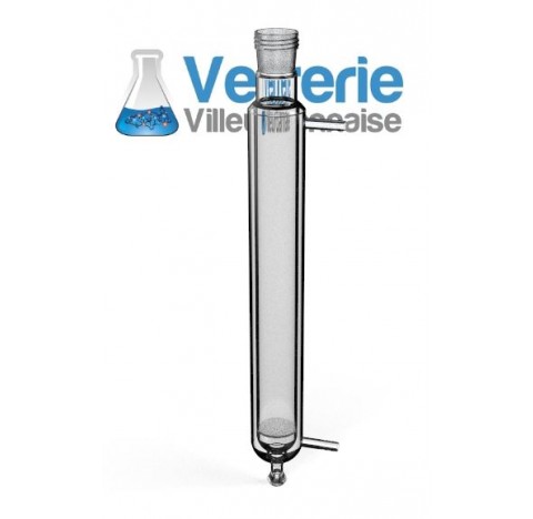 Porte résine longueur utile 350mm rodage 34/35 rodaviss, rodage male 19/9, olive diamètre 12 mm