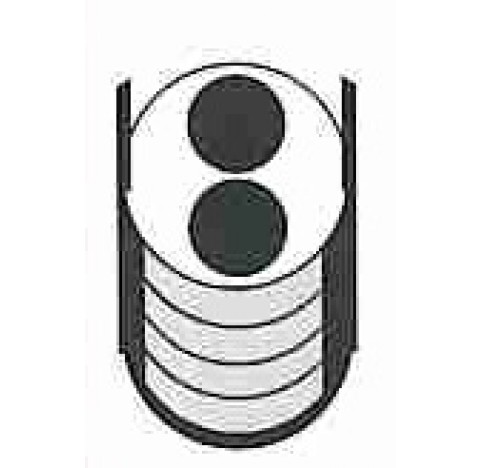 Portoir pour 2 x 100 ml diametre orifices 46 mm longueur 84 mm Hettich