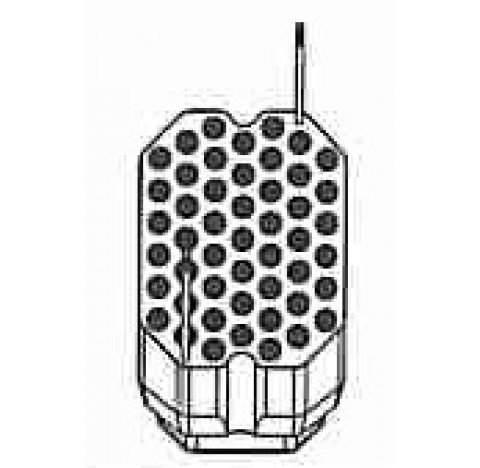 Portoir 49 places pour tube diametre 13 mm pour nacelle 5651 diametre d'orifice 13,2 mm longueur 42,