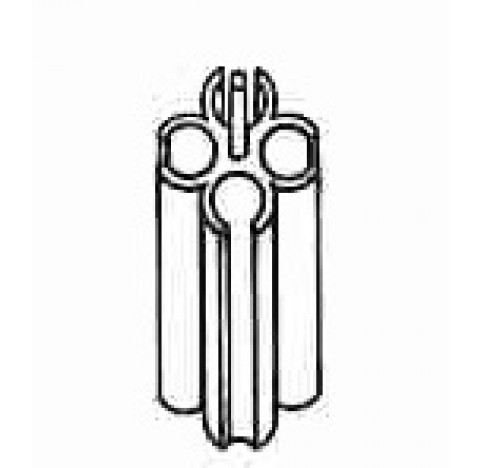Portoir pour 4 x 9 - 15 ml diametre d'orifice 17,6 mm longueur 91 mm Hettich
