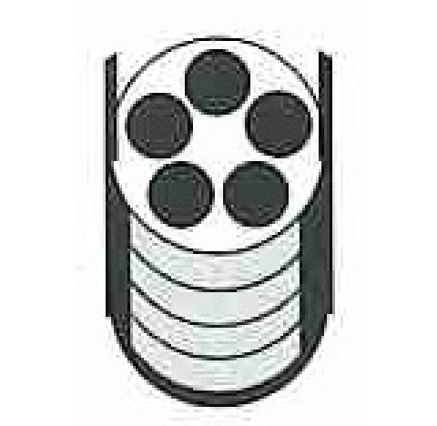 Portoir pour 5 x 50 ml diametre orifices 30 mm longueur 80 mm Hettich