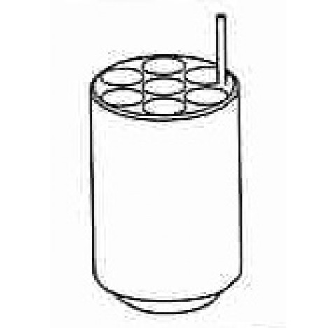 Portoir pour 7 x 15 ml diametre orifices 17,6 mm longueur 83 mm Hettich pour rotor 4266HET/4570HET/5