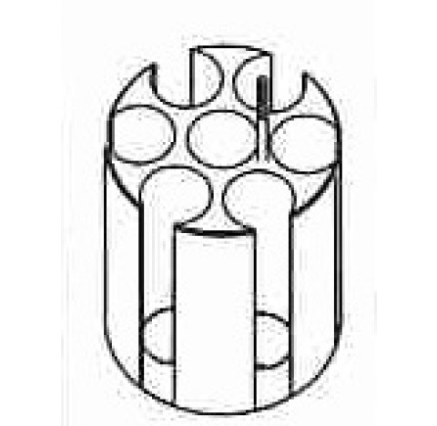 Portoir pour 7 x 50 ml tube conique type Falcon diametre orifices 30 mm longueur 96,5 mm Hettich