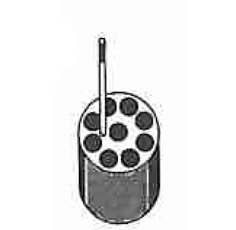 Portoir pour 9 x 3 ml diametre orifice : 10,5 mm , longueur 43 mm Hettich