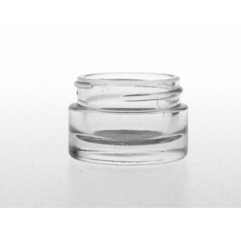 Pot pour creme 15 ml en verre blanc bague 40/400 type Cleopatre