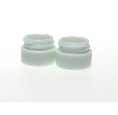 Pot pour creme 15 ml en verre opale bague 40/400
