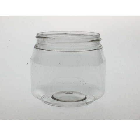 Pot pour creme 250 ml en PET cristal transparent bague 70SP400