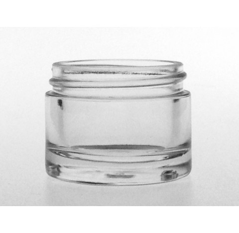 Pot pour creme 30 ml en verre blanc bague 51/400 type Penelope