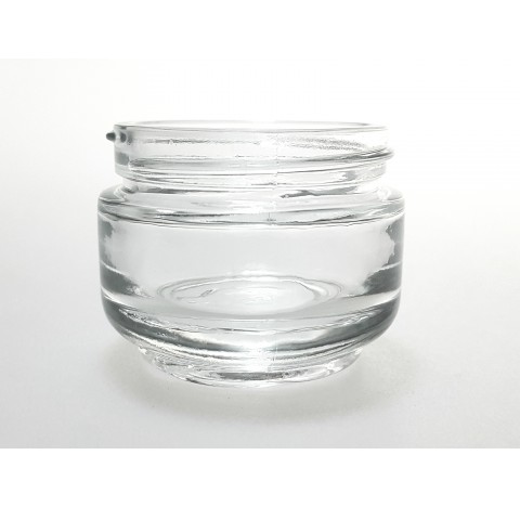 Pot pour creme 50 ml en verre blanc type sigma bague 53/400