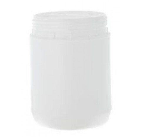 Pot PEHD Antarès 1 litre rond diametre 100 mm, hauteur 179 mm, vissant inviolable. Carton de 66 pots