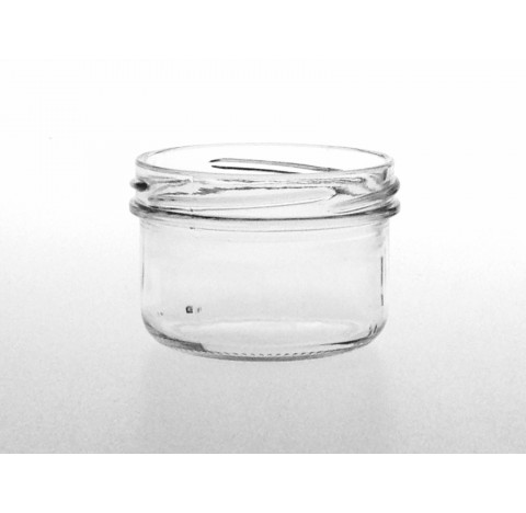 Bocal rond 120 ml en verre blanc bague TO 70, verrine 120 ml en verre, Twist off