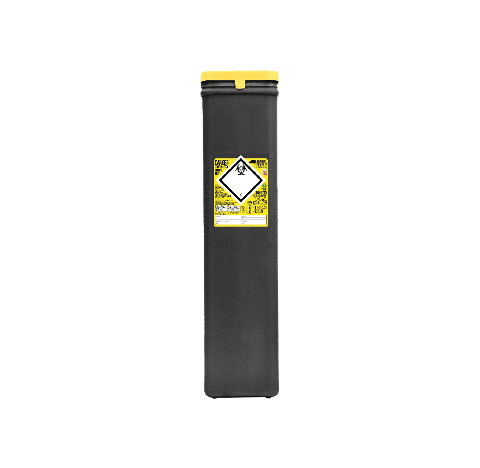 Le collecteur de dechets medicaux SHARPSAFE Modele EXCHANGE NF, d'une capacite de 7,5 litres, est co