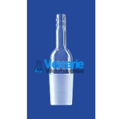 Prise de vide 19/9 male olive diametre 8 mm  droite verre Pyrex Fabrique dans nos ateliers