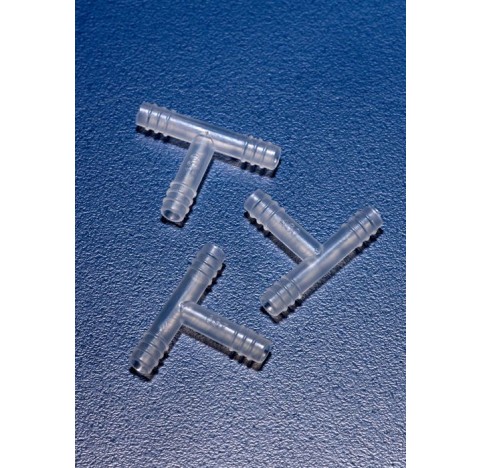 Raccord en forme de T PP blanc diametre 8/9