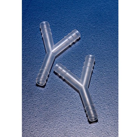 Raccord en forme de Y PP blanc diametre 4