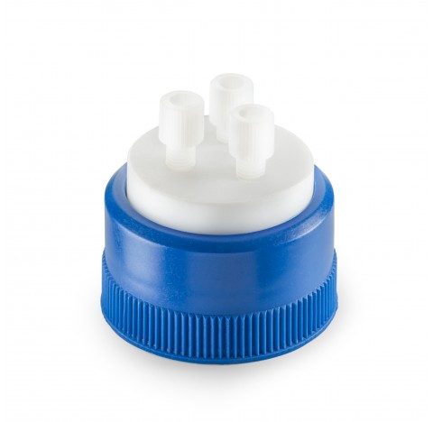 Capuchon a visser HPLC DURAN, GL 45, 3 ports, PTFE, complet<br>Élimine les risques pour la sécurité 