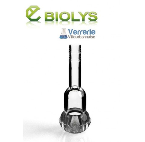 Raccord male 29/15 olive diametre 10 mm en verre borosilicate