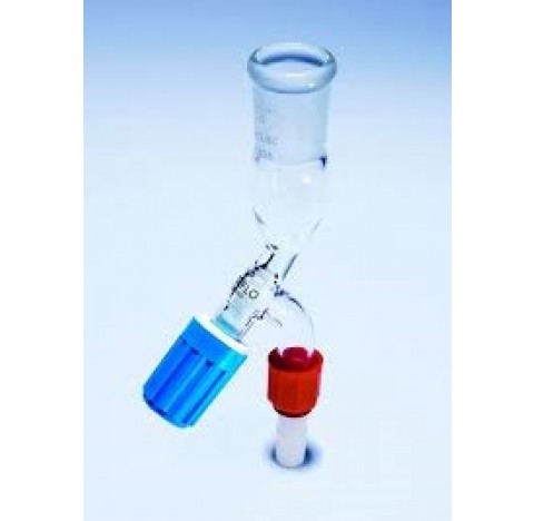 Raccord droit avec connecteur plastique, rodage femelle 19/26 et robinet Rotaflo