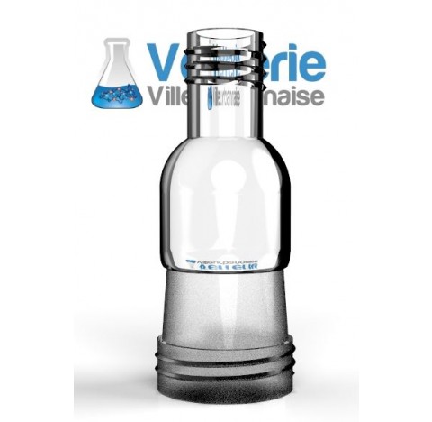 Raccord avec rodage 24/29 femelle rodaviss et filetage GL45 en verre borosilicate