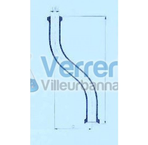 Raccord en S DN 25 KZA et DN 25 KZB  Longueur 300mm entraxe 50mm