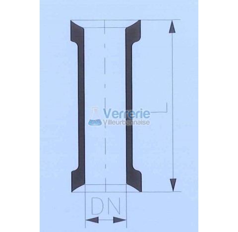 Rallonge ou raccord verre DN25 KZB/KZB Longueur 100 mm