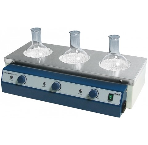Extraction heating unit, serial heating WHM, w. analog controller for 3 extractions for flasks round