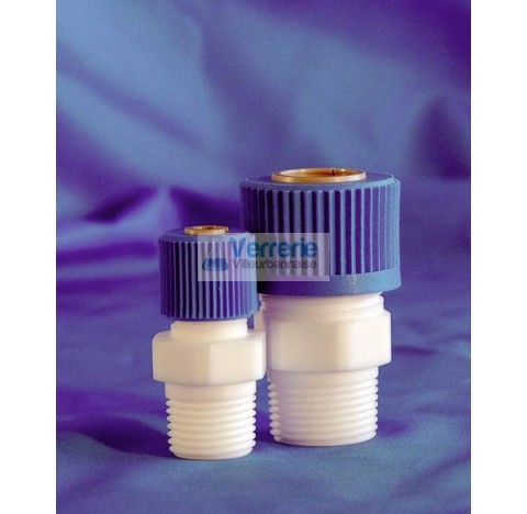 Process Chemistry, NPT Compression Fitting, Screw, Metric NPT Size 1, Bore Size 25mm