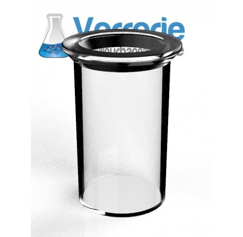 Réacteur 1000 ml DN100 SANS rainure Schott, fond plat hauteur totale 200 mm Diam ext110mm ep5, verre
