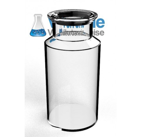 Reacteur verre 4 litres DN100 a gorge fond plat diametre externe 160 mm hauteur totale 190mm pressio